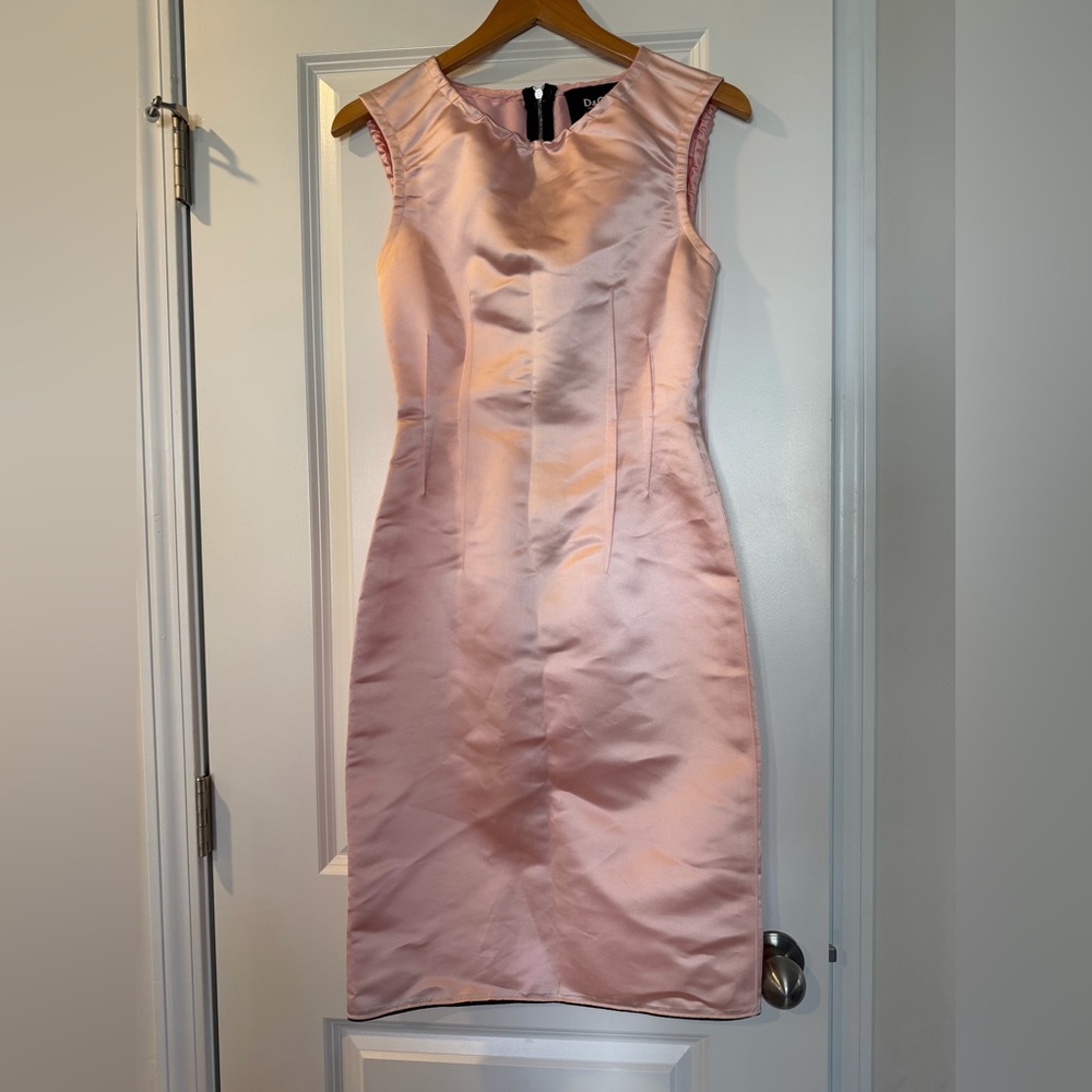 Dolce & Gabbana Blush Pink Satin Dress